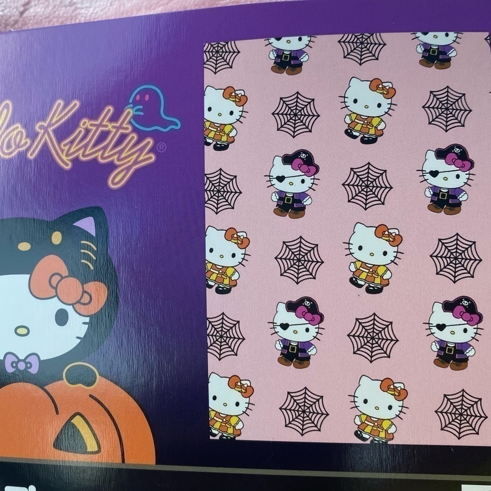 Hello Kitty Spiderweb Pirate Candy Cane Halloween Plush Blanket HTF Viral TikTok